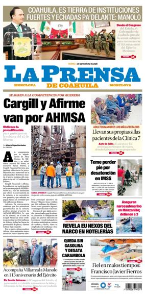 Cover of La Prensa de Coahuila