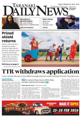 Cover of Taranaki Daily News