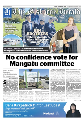 Cover of The Gisborne Herald