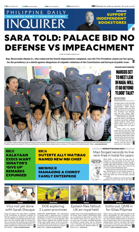 Cover of Philippine Daily Inquirer