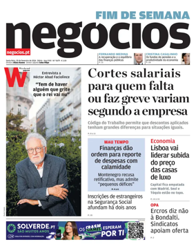 Cover of Jornal de Negocios