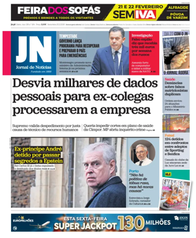 Cover of Jornal de Noticias