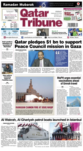 Cover of Qatar Tribune