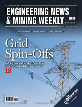 Cover of Engineering News and Mining Weekly
