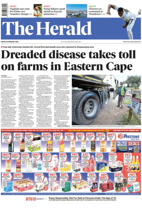 Cover of The Herald (South Africa)