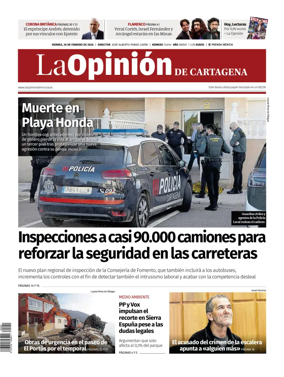 Cover of La Opinion de Murcia (Cartagena)