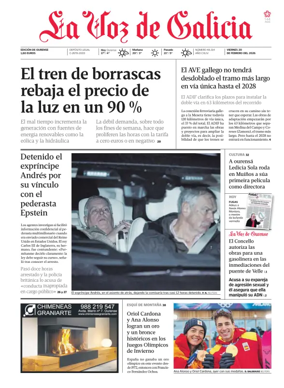 Cover of La Voz de Galicia (Ourense)