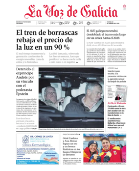 Cover of La Voz de Galicia (Pontevedra)