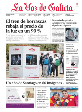 Cover of La Voz de Galicia (Santiago)