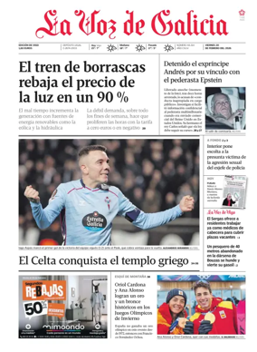 Cover of La Voz de Galicia (Vigo)