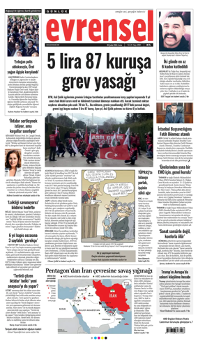 Cover of Evrensel Gazetesi