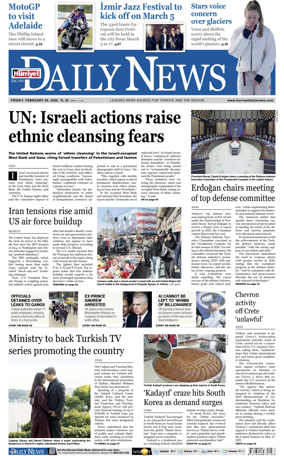 Cover of Hurriyet Daily News & Economic Review