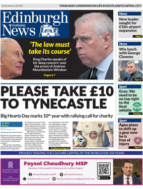 Cover of Edinburgh Evening News