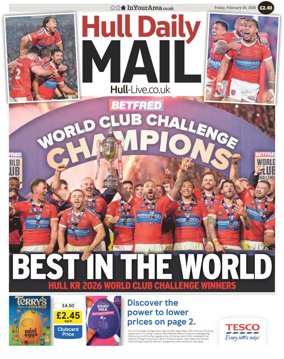 Cover of Hull Daily Mail