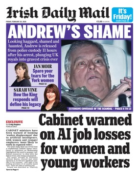 Cover of Irish Daily Mail