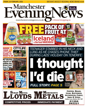 Cover of Manchester Evening News