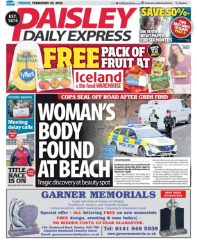 Cover of Paisley Daily Express