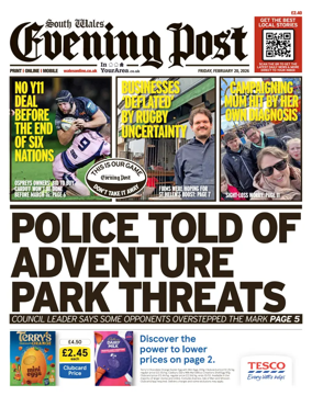 Cover of South Wales Evening Post