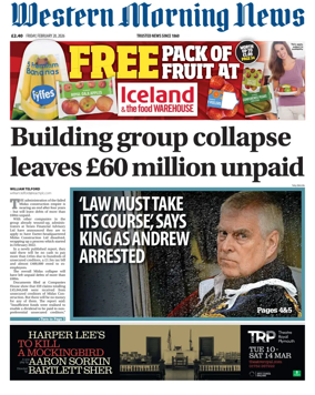 Cover of Western Morning News