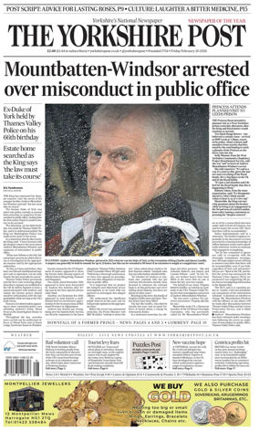 Cover of Yorkshire Post