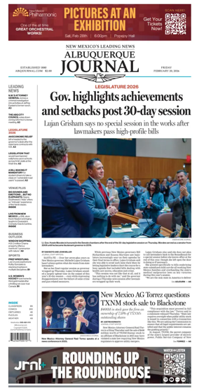 Cover of Albuquerque Journal