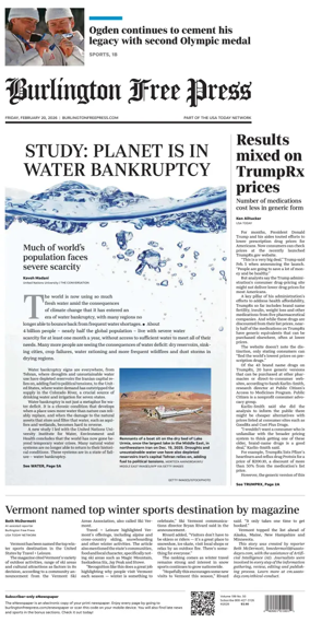 Cover of Burlington Free Press