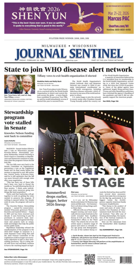 Cover of Milwaukee Journal Sentinel