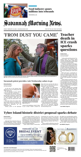 Cover of Savannah Morning News