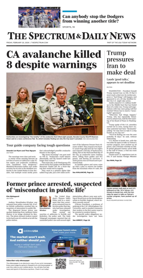 Cover of The Spectrum & Daily News