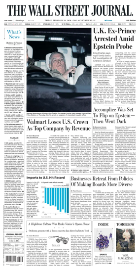 Cover of The Wall Street Journal