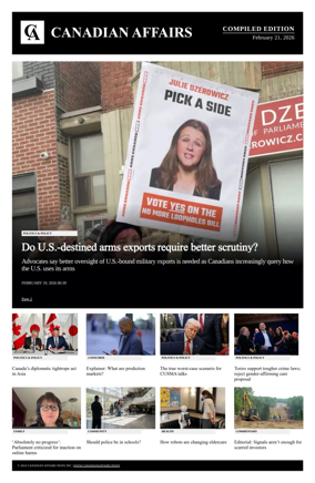 Cover of Canadian Affairs News Compiled Edition