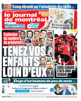 Cover of Le Journal de Montreal