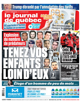 Cover of Le Journal de Quebec