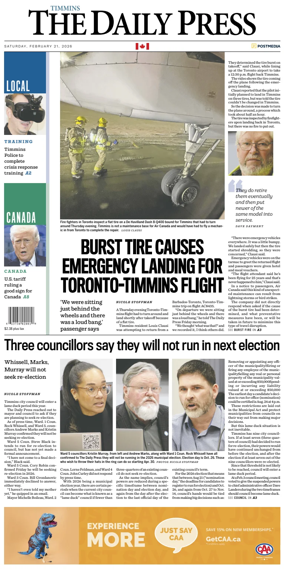 Cover of The Daily Press (Timmins)