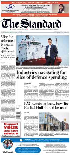 Cover of The Standard (St. Catharines)