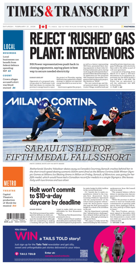 Cover of Times & Transcript