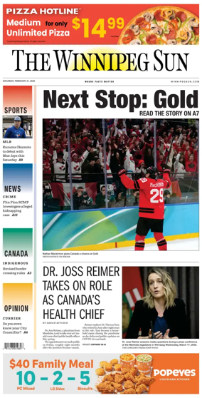 Cover of Winnipeg Sun