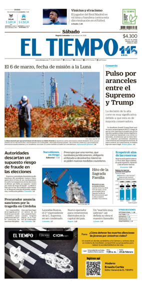 Cover of El Tiempo (Bogota)