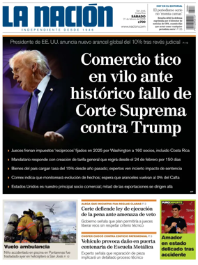 Cover of La Nacion (Costa Rica)