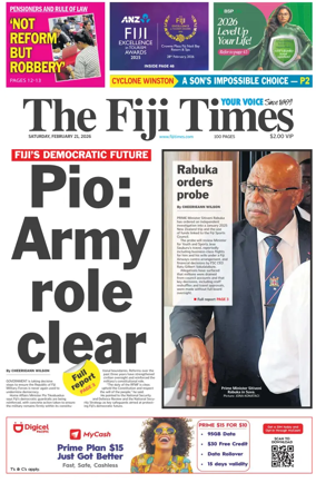 Cover of The Fiji Times