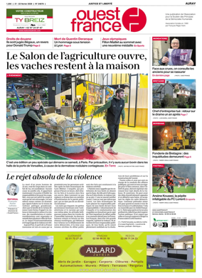 Cover of Ouest France (Auray)