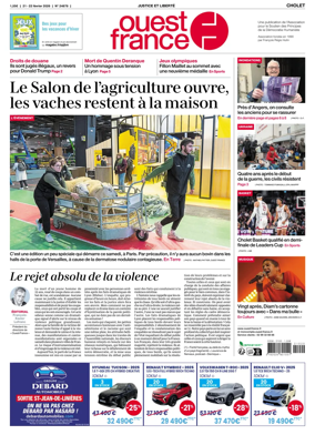 Cover of Ouest France (Cholet)