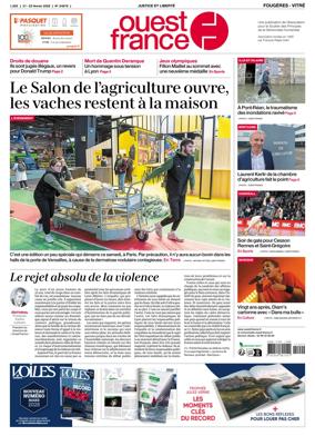 Cover of Ouest-France (Fougeres Vitre)
