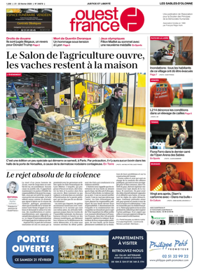 Cover of Ouest France (Les Sables-d'Olonne)