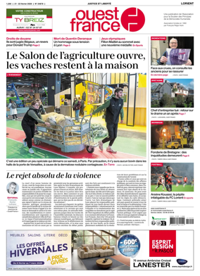 Cover of Ouest France (Lorient)