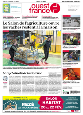 Cover of Ouest France (Nantes / Sud-Loire / Vignoble)
