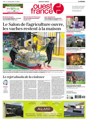 Cover of Ouest France (Ploermel)
