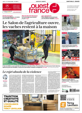 Cover of Ouest France (Saint-Malo)