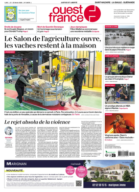Cover of Ouest France (Saint-Nazaire La Baule Guerande)