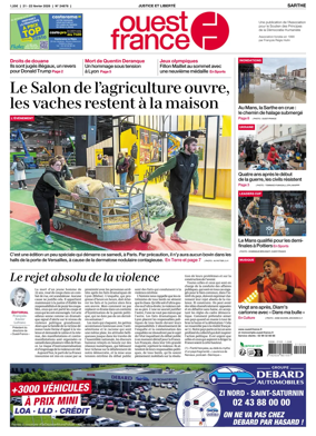 Cover of Ouest France (Sarthe)
